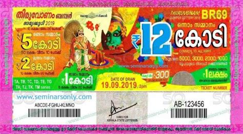 Kerala Thiruvonam Bumper Lottery Results 2019: Rs 12 crore .